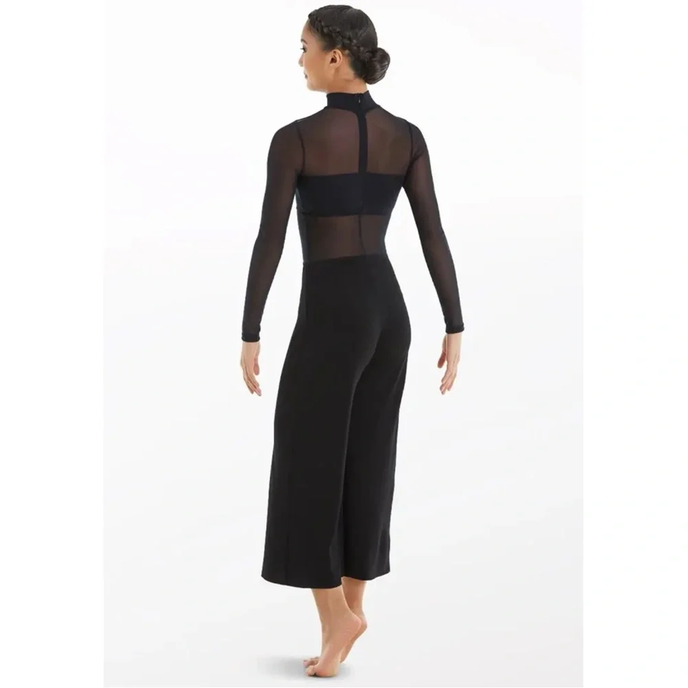 Balera Tan Mesh Culotte Unitard MC Contemporary Dance Costume